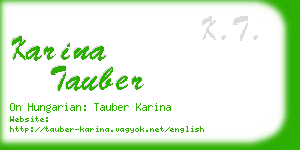 karina tauber business card